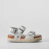 Online Sandalia bio yute plata Sandalias