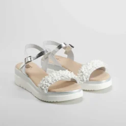 Clearance Sandalia blanca de piel OH GIRL Sandalias