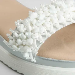 Clearance Sandalia blanca de piel OH GIRL Sandalias