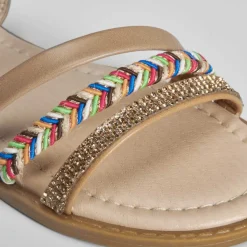 Sale Sandalia brillos plana trenzada OH GIRL Sandalias