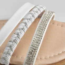 Hot Sandalia brillos plana trenzada OH GIRL Sandalias