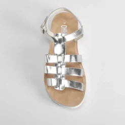 Sale Sandalia cangrejera color plata OH GIRL Sandalias