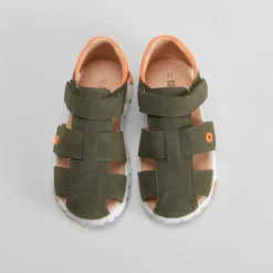 Sandalia cerrada casual verde Sandalias