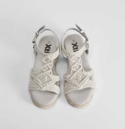 Online Sandalia croché plata Sandalias