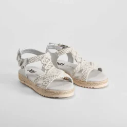 Online Sandalia croché plata Sandalias