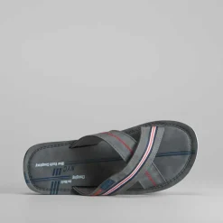 New Sandalia cruzada gris banda de Hombre Sandalias