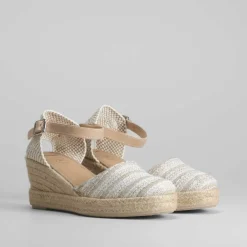 Best Sandalia cuña alta estampado rayas Mujer Espartos