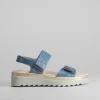 Best Sandalia cuña azul brillos Mujer Sandalias Cuña|Sandalias Confort
