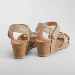 Best Sandalia cuña bio tiras oro Mujer Sandalias Cuña|Sandalias Bio Y Menorquinas