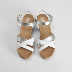 Clearance Sandalia cuña blanca Mujer Sandalias Cuña
