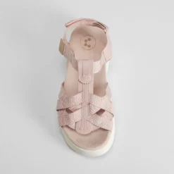 New Sandalia cuña tiras rosa Mujer Sandalias Cuña|Sandalias Confort