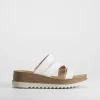 Sale Sandalia de cuña tiras blanca Mujer Sandalias Cuña