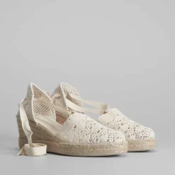 Online Sandalia de esparto en macramé Mujer Espartos