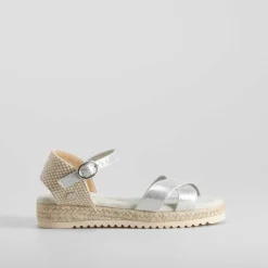 Sale Sandalia de yute plata Sandalias