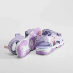 Sandalia deportiva con luces morada Sandalias