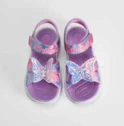 Discount Sandalia deportiva mariposa rosa y lila Sandalias