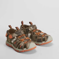 Sale Sandalia deportiva marrón y kaki Sandalias