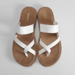 Clearance Sandalia destalonada esclava Mujer Sandalias Planas