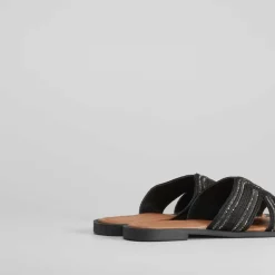 Sandalia destalonada plana brillos PICCOLA PIU Mujer Sandalias Planas