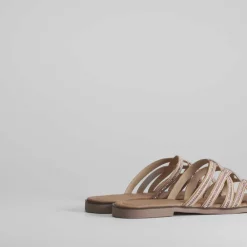 Best Sandalia destalonada strass de PICCOLA PIU Mujer Sandalias Planas