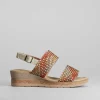 Sale Sandalia doble tira multicolor Mujer Sandalias Cuña