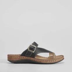 Online Sandalia esclava piel WALK & FLY Mujer Sandalias Confort|Sandalias Planas