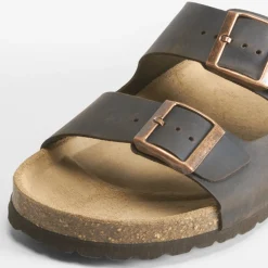 Outlet Sandalia hebillas piel Hombre Sandalias