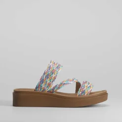 Sale Sandalia multicolor cuña destalonada de Mujer Sandalias Planas
