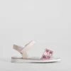 Sandalia multitiras metálico rosa OH GIRL Sandalias