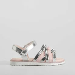 Online Sandalia nudos infantil de plata OH GIRL Sandalias