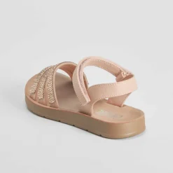 Sandalia plana brillo rosa OH GIRL Sandalias