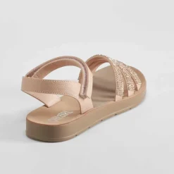 Sale Sandalia plana con brillo rosa OH GIRL Sandalias