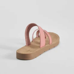 Hot Sandalia plana esclava rosa Mujer Sandalias Planas