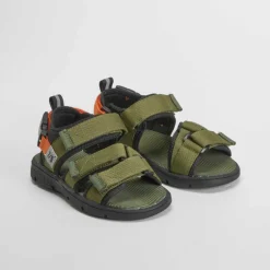 Online Sandalia plana infantil verde Sandalias