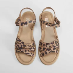 Hot Sandalia plana leopardo OH GIRL Sandalias