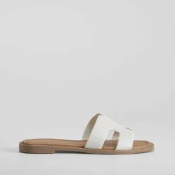 Sale Sandalia plana pala ancha blanca PICCOLA PIU Mujer Sandalias Planas