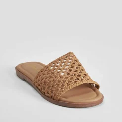 Sale Sandalia plana plana trenzada beige PICCOLA PIU Mujer Sandalias Planas