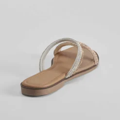 Sale Sandalia plana tiras brillo multicolor PICCOLA PIU Mujer Sandalias Planas