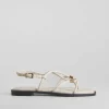 Best Sandalia plana tubular beige PICCOLA PIU Mujer Sandalias Planas