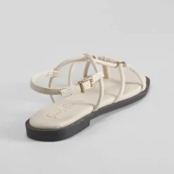 Best Sandalia plana tubular beige PICCOLA PIU Mujer Sandalias Planas