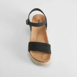 Sandalia plataforma negra Mujer Sandalias Plataforma