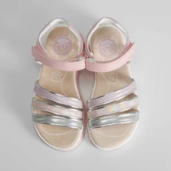 Clearance Sandalia rosa tiras metalizada Sandalias