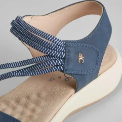 Sandalia sport velcros y elásticos Mujer Sandalias Confort|Sandalias Planas