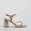 Discount Sandalia tacón fiesta oro PICCOLA PIU Mujer Sandalias Tacón