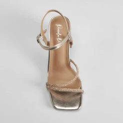 Discount Sandalia tacón fiesta oro PICCOLA PIU Mujer Sandalias Tacón