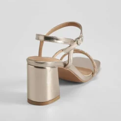 Discount Sandalia tacón fiesta oro PICCOLA PIU Mujer Sandalias Tacón