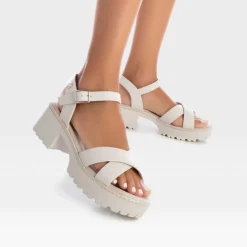 Discount Sandalia tacón medio track Mujer Sandalias Tacón