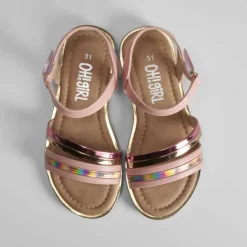 Clearance Sandalia tiras iridiscentes OH GIRL Sandalias