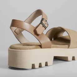 Hot Sandalia track de piel Mujer Sandalias Tacón