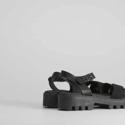 Clearance Sandalia track de piel Mujer Sandalias Tacón